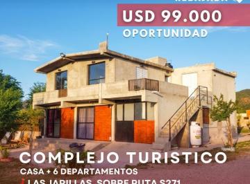 Hotel · 380m² · 14 Ambientes · 1 Cochera · Venta Complejo Turístico en Las Jarillas Sobre Ruta S27 1.278 m² de Terreno San Antonio de Arredondo