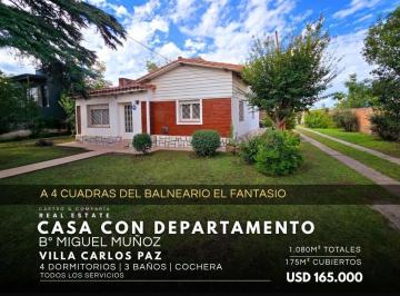 Casa · 175m² · 7 Ambientes · 1 Cochera · Venta Casa con Departamento en 1.080 m² de Terreno en Miguel Muñoz, Villa Carlos Paz