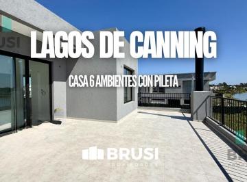 Casa · 236m² · 6 Ambientes · 2 Cocheras · Casa en Venta en Lagos de Canning - 6 Ambientes Desarrollada en Dos Plantas a La Laguna