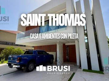 Casa · 250m² · 6 Ambientes · 4 Cocheras · Casa en Venta en Saint Thomas Este - 6 Ambientes - con Pileta