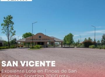 Terreno · 2000m² · Venta: Lote - Fincas de San Vicente Sporting - 2000 m