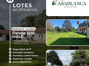 Terreno , La Plata · Etcheverry - La Plata. Anticipo Usd 3500 Más Cuotas