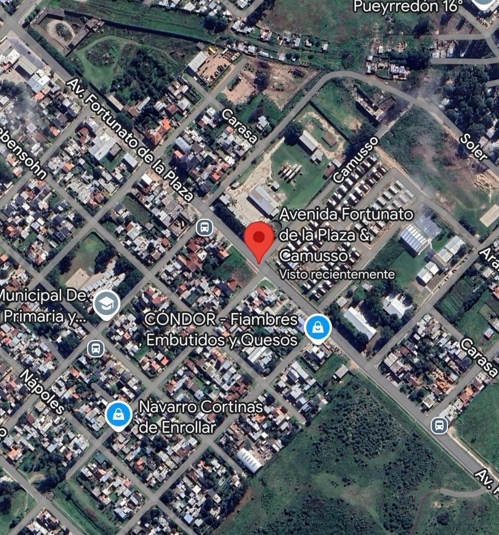 Lote en calle Camusso de 201 m² — De La Plaza Fortunato