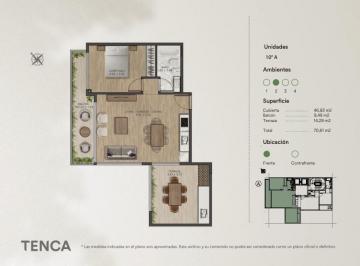 Departamento · 46m² · 2 Ambientes · 2 Ambientes en Construcción en Palermo Hollywood - Tenca