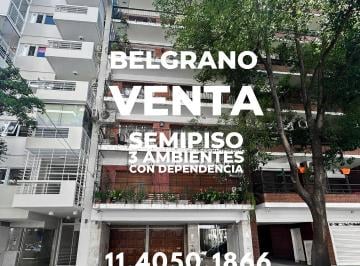 Departamento de 3 ambientes, Belgrano · Departamento en Venta de 89 m² en Belgrano. Semipiso de 3 Ambientes con Dependencia y Patio.