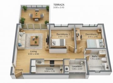 Departamento de 3 ambientes, Belgrano · Oportunidad! - Venta - 3 Ambientes con Terraza, Apto Profesional - Belgrano