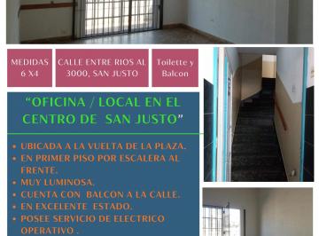Oficina comercial de 1 ambiente, La Matanza · Dueño Alquila Oficina Uso Comercial en San Justo Centro