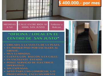 Oficina comercial de 1 ambiente, La Matanza · Dueño Alquila Oficina Uso Comercial en San Justo Centro