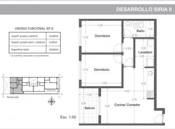 Departamento · 53m² · 2 Ambientes · Departamento en Necochea 5900