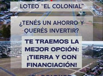 Terreno · Terreno de 360 M3 en El Loteo Colonial