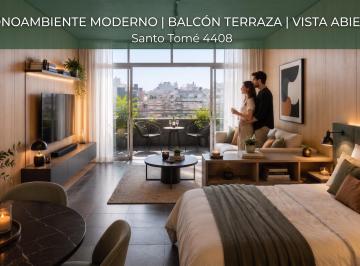 Departamento de 1 ambiente, Monte Castro · Monoambiente Moderno 38 m² con Balcón Terraza y Vista Abierta en Santo Tomé 4408 – ¡Listo Para Mudar
