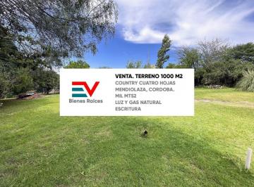 Terreno · 1000m² · Venta. Country Cuatro Hojas. Unico Terreno de Mil m² (1000 M&sup2;)