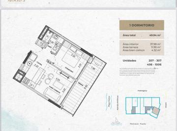 Departamento · 49m² · 2 Ambientes · 1 Cochera · Venta Apartamento un Dormitorio Mansa