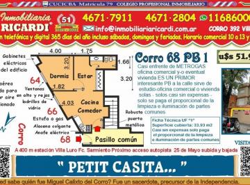 Departamento · 33m² · 2 Ambientes · Es Home Office y 1 Amb Todo en Uno