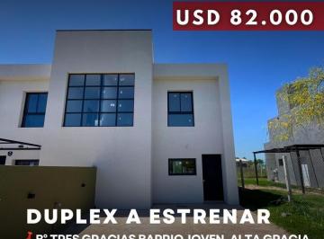 Casa · 75m² · 6 Ambientes · 1 Cochera · Venta Duplex a Estrenar de 2 Dorm. en Tres Gracias Barrio Joven, Alta Gracia