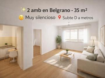 Departamento de 2 ambientes, Belgrano · Dto 2 Amb – 35 m² + Baulera – Silencioso y Funcional – a 2 Cuadras del Subte D – Barrancas Belgrano