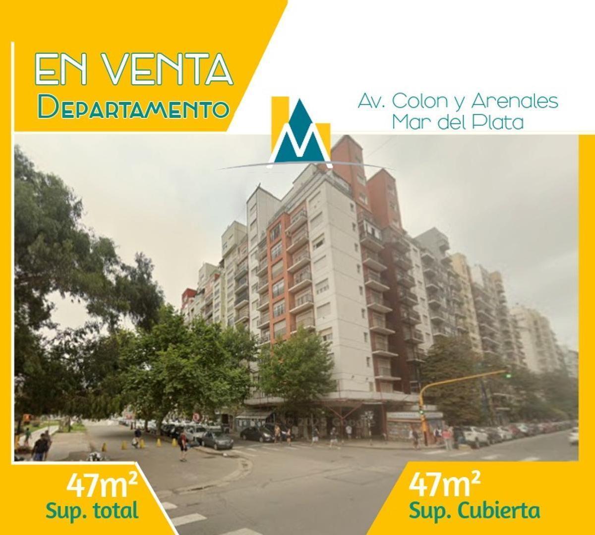 Depto 2 amb, 47m² con cochera y balcón — Centro
