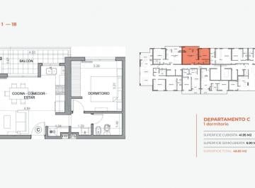 Departamento · 41m² · 5 Ambientes · Departamento en Venta en Santa Fe en Desarrollo