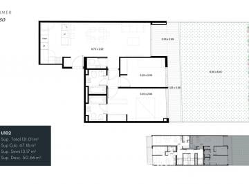 Departamento · 74m² · 3 Ambientes · Departamento en Venta 3 Ambientes en Coghlan a Estrenar
