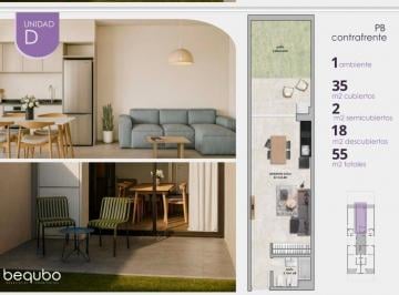 Departamento · 35m² · 1 Ambiente · Villa Bosch Departamento de 1 Ambiente en Planta Baja Contra Frente Unidad "D" con Patio F: 10597