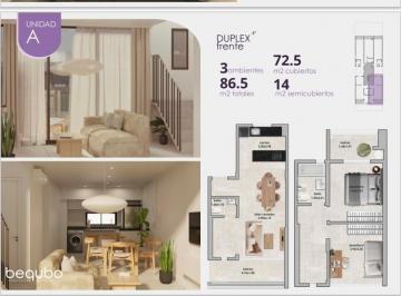 Departamento · 73m² · 3 Ambientes · A Estrenar Duplex 3 Ambientes en Villa Bosch F: 10606