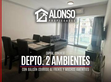 Departamento · 45m² · 2 Ambientes · 1 Cochera · Depto. 2 Amb con Balcón y Cochera en Venta en Capital.