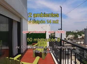 Departamento · 36m² · 2 Ambientes · Departamento 2 Ambientes Apto Profesional en Villa Urquiza