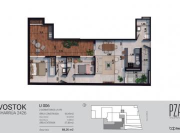 Departamento · 60m² · 3 Ambientes · Venta Apartamento 2 Dorm. en Pocitos