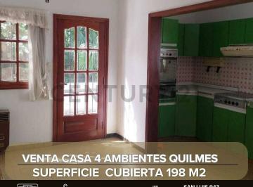 Casa · 198m² · 4 Ambientes · 1 Cochera · Venta Casa 4 Ambientes Quilmes Oeste