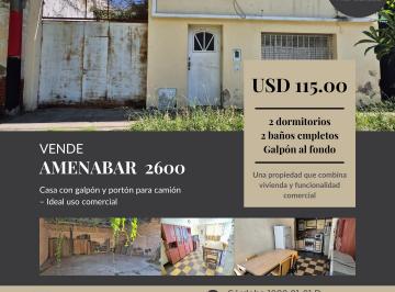 Bodega-Galpón de 8 ambientes, Rosario · Casa con Galpón y Portón Para Camión – Ideal Uso Comercial – Amenábar 2600
