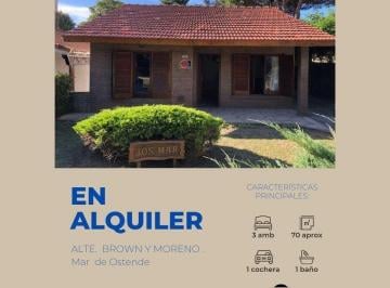 Casa · 70m² · 3 Ambientes · 1 Cochera · Chalet 2 Dorm.