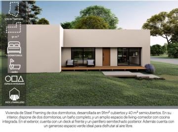 Casa · 91m² · 3 Ambientes · Casa en Venta de 2 Dorm. a Estrenar en El Real de San Carlos