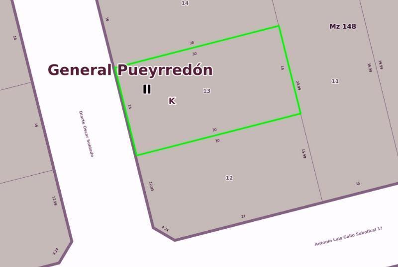 Lote terreno 480m² regular cerca ruta nacional 2