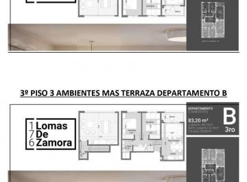 Departamento · 49m² · 3 Ambientes · Venta Departamento en Wilde 3 Ambientes Mas Terraza Privada con Financiación