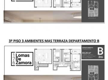 Departamento · 49m² · 3 Ambientes · Venta Departamento en Wilde 3 Ambientes Mas Terraza Privada con Financiación