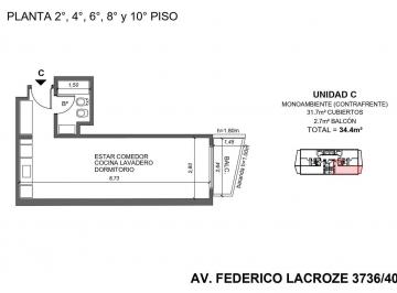 Departamento · 31m² · 1 Ambiente · Venta Departamento - Chacarita