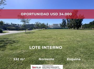 Terreno · 532m² · Lote Interno en Venta en El Barrio Santo Tomás, Pilar, Gba Norte