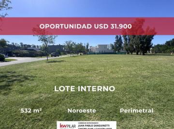 Terreno · 532m² · Lote Interno en Venta en El Barrio Santo Tomás, Pilar, Gba Norte