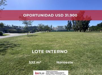 Terreno · 532m² · Lote Interno en Venta en El Barrio Santo Tomás, Pilar, Gba Norte