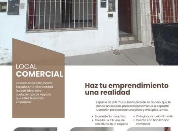 Local comercial · 31m² · 1 Ambiente · Local Comercial Macrocentro Villa Soledad.
