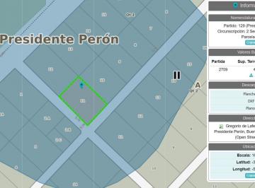 Terreno · 4000m² · Gran Lote en Venta de 4.000 m² Chacra San Vicente, Pte. Perón