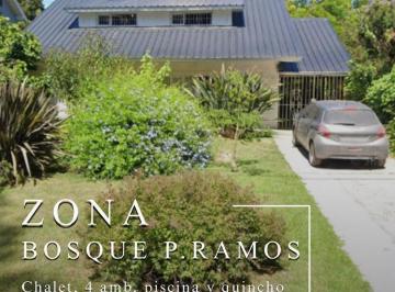 Casa · 285ha · 4 Ambientes · 1 Cochera · Venta/alquiler - Chalet 4 Amb, con Piscina - Zona Bosque P. Ramos