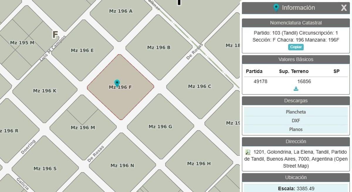 Venta manzana 16856m² en La Elena, Tandil
