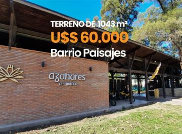 Terreno · 1043m² · Terreno en Venta en Lote 04 en Azahares del Paraná, Barrio Paisajes, Fighiera