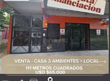 Local comercial · 80m² · 3 Ambientes · 2 Cocheras · Venta Casa 3 Ambientes + 2 Locales Berazategui (Permuta y Financiacion)