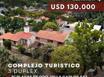 Hotel · 260m² · 9 Ambientes · 3 Cocheras · Venta de 3 Duplex de 2 Dorm. y Cochera C/u. B° Playas de Oro, Villa Carlos Paz