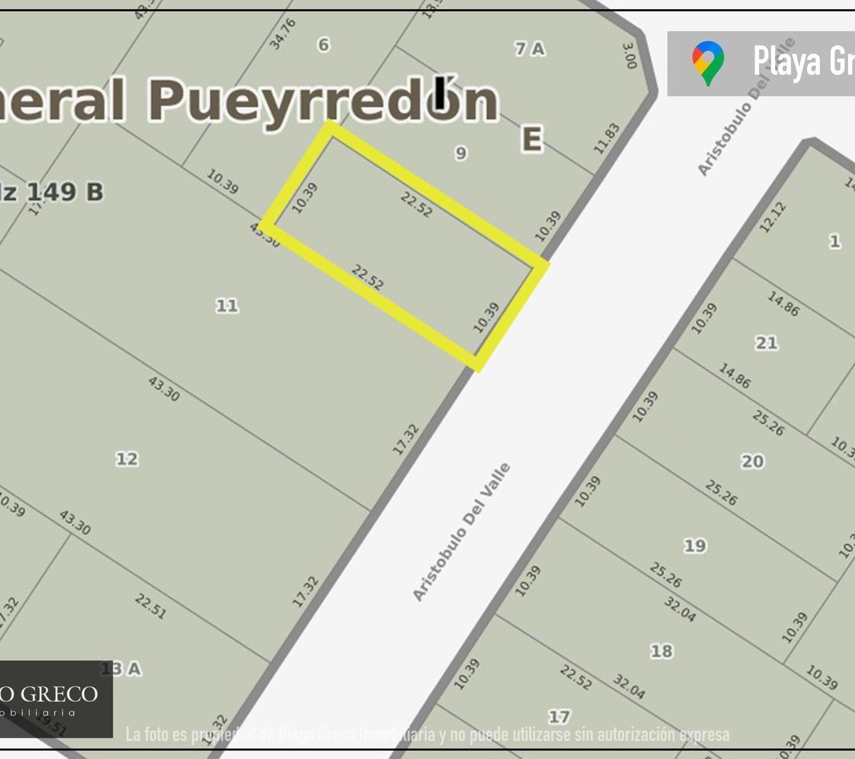 Lote para desarrollo inmobiliario de 234m² en Playa Grande