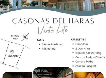 Terreno · 758m² · Terreno en Venta Casonas del Haras, Sector Pradera.