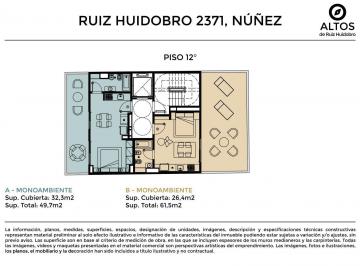 Departamento · 47m² · 2 Ambientes · Departamento en Nuñez - Entrega Junio 2028