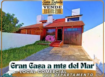Casa 353m² Venta  · 58 63 Casa 3 Dorm. 4 Ambientes + Local Comercial Al Frente Mar del Tuyú Vende Sara Zapata